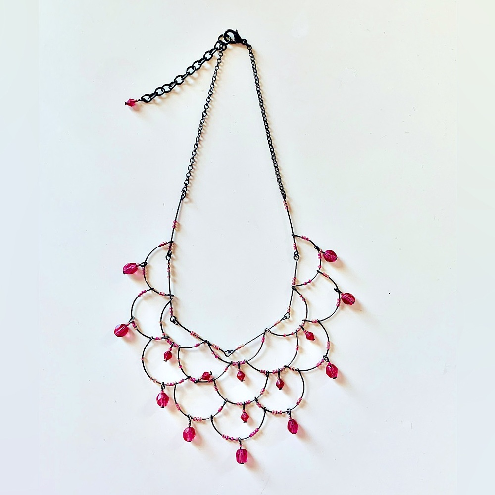 Elegant Pink Beaded Necklace